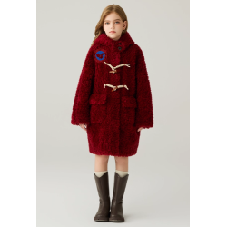 Authentic Burgundy Energy Goose Tigris Kid's Lamb Coat Elite Kids Online for Sale