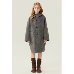 Fashion Burgundy Energy Goose Dual Wear Kid's Wool Coat Elite Style Online for Sale