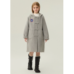 Fashion Gray Energy Goose National Kid's Wool Coat Elite Style Online for Sale
