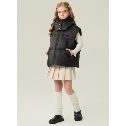Original Black Energy Goose With Hat Kid's Down Vest Online for Sale