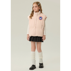 Original Cherry Pink Energy Goose With Hat Kid's Duck Down Vest Online for Sale