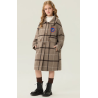 New Arrivals Gray Black Energy Goose Kid's Wool Plaid Coat Elite Baby Style Online for Sale