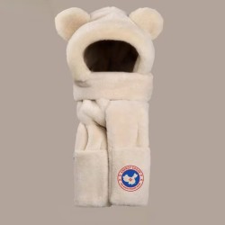Original White Energy Goose Bear Scarf Glove Kid's Fur Hat Online for Sale