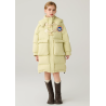 Authentic Lemon Yellow Energy Goose Bread Kid's Down Long Coat Online for Sale