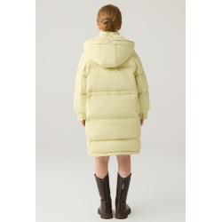 Authentic Lemon Yellow Energy Goose Bread Kid's Down Long Coat Online for Sale