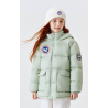 Authentic Light Green Energy Goose Snow Kid's Down Bread Coat Online for Sale