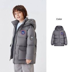 Authentic Light Green Energy Goose Snow Kid's Down Bread Coat Online for Sale