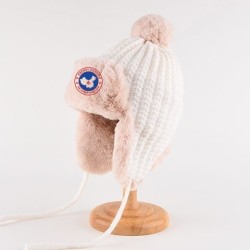 Original Red Energy Goose Winter Kid's Knitting Lei Feng Fur Hat Online for Sale