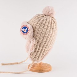 Original Red Energy Goose Winter Kid's Knitting Lei Feng Fur Hat Online for Sale