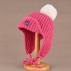 Original Outdoor Rose Red Energy Goose A2 Flight Kid's Knit Lei Feng Hat Online for Sale