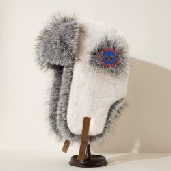 Original Outdoor White Energy Goose Fur Warm Kid's Lei Feng Hat Online for Sale