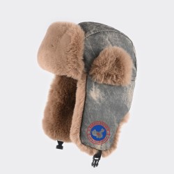 Original Outdoor Coffee Energy Goose Vintage Kid's Lei Feng Fur Hat Online for Sale