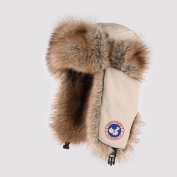 Original Outdoor Beige Energy Goose Vintage Style Kid's Lei Feng Fur Hat Online for Sale