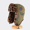 Original Outdoor Green Energy Goose Leopard Print Kid's Lei Feng Fur Hat Online for Sale