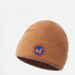 100% Wool Origin Apricot White Energy Goose Arctic Knit Beanie Men Wool Hat Online for Sale