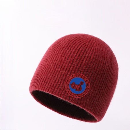 100% Wool Guarantee Red Energy Goose 2-Sided Arctic Knit Beanie Men Wool Hat Online for Sale