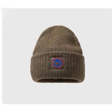 Original Moss Green Energy Goose Letter Arctic Knit Beanie Men Hat Online for Sale