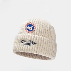 Original Dim Gray Energy Goose New York 1986 Knit Beanie Men Hat Online for Sale