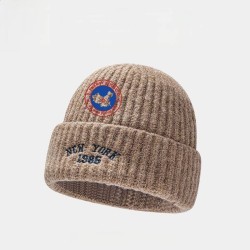 Original Dim Gray Energy Goose New York 1986 Knit Beanie Men Hat Online for Sale
