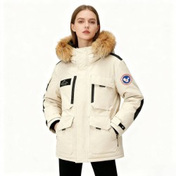 Original White Energy Goose Women Self Heating Ai Expedition Parka Online for Sale