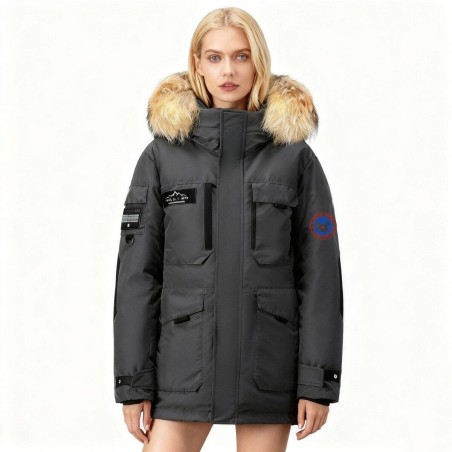 Original Graphite Energy Goose Women Self Heating Ai Expedition Parka Online for Sale