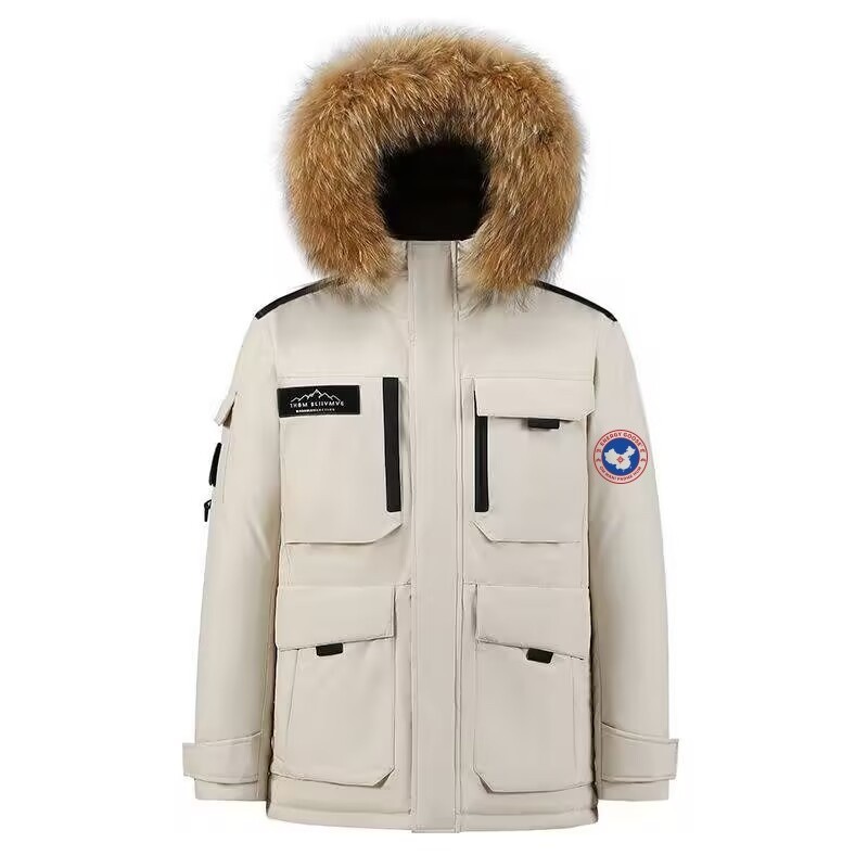 Original White Energy Goose Men Self Heating Ai Expedition Parka Online for Sale