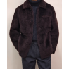 New Original Spain Merino Ume Purple Energy Goose Shearling Men Jacket Online