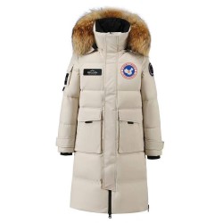 Original Beige Energy Goose Men Smart Heating Expedition Long Parka Online for Sale