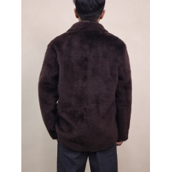 New Original Spain Merino Ume Purple Energy Goose Shearling Men Jacket Online