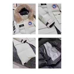 Original Beige Energy Goose Women Smart Heating Expedition Long Parka Online for Sale