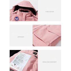 Original Pink Energy Goose Women Outdoor USB Heating Winter Jacket Online for Sale