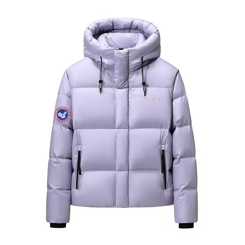 Original Imported Hungarian Lavender Energy Goose Women Maya Hooded Short Down Jacket Online for Sale