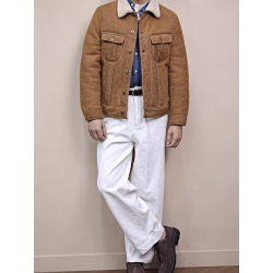 New Original Turkey Merino Khaki Energy Goose Shearling Jean Jacket Online