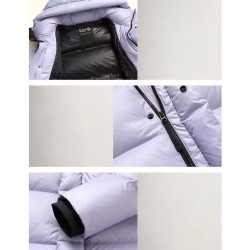 Original Imported Hungarian Lavender Energy Goose Women Maya Hooded Short Down Jacket Online for Sale