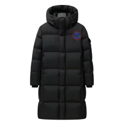 Original Black Energy Goose Men Litte Square Quilted Hooded Long Down Jacket Imported Hungarian Online for Sale
