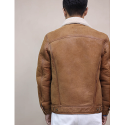 New Original Turkey Merino Khaki Energy Goose Shearling Jean Jacket Online