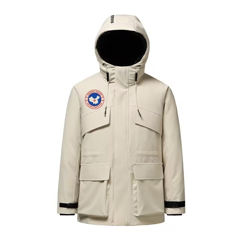 Original White Energy Goose Men Windbreaker Down Parka Imported Hungarian Online for Sale