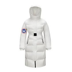 Original White Energy Goose Women Bruneaux Long Down Coat Imported Hungarian Online for Sale