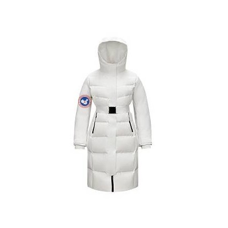 Original White Energy Goose Women Bruneaux Long Down Coat Imported Hungarian Online for Sale
