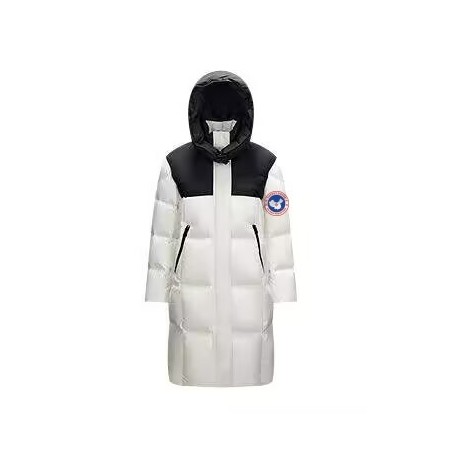 Original Black White Energy Goose Women Outerwear Long Down Jacket Imported Hungarian Online for Sale