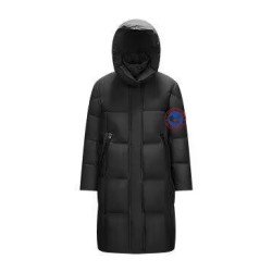 Original Black White Energy Goose Women Outerwear Long Down Jacket Imported Hungarian Online for Sale