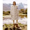 Original White Energy Goose Women Fox Fur Long Down Jacket Imported Hungarian Online for Sale