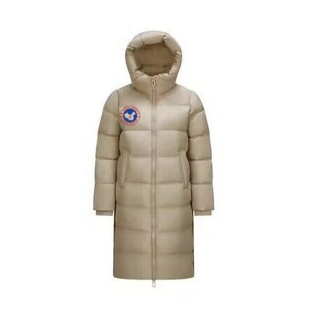 Original Camel Energy Goose Women Hooded Quilted Long Down Jacket Imported Hungarian Online for Sale