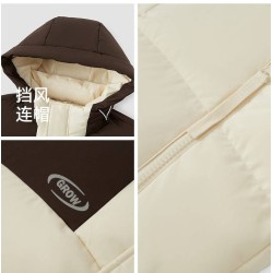 Original White Color Mix Energy Goose Women Hooded Long Down Jacket Imported Hungarian Online for Sale