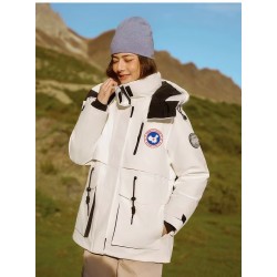 Original White Energy Goose Women Hooded Expedition Parka Imported Hungarian Online for Sale
