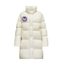 Original Light Khaki Energy Goose Women Oversize Long Puffer Jacket Imported Hungarian Online for Sale