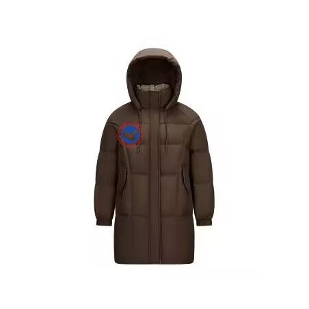 Original Coffee Energy Goose Women Hooded Long Down Coat Imported Hungarian Online for Sale