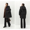Original Coffee Energy Goose Women Hooded Long Down Coat Imported Hungarian Online for Sale