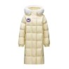 Original Yellow Energy Goose Women Fur Hooded Long Down Coat Imported Hungarian Online for Sale
