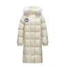 Original Yellow Energy Goose Women Fur Hooded Long Down Coat Imported Hungarian Online for Sale
